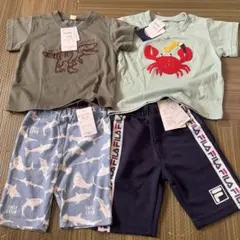 新品★西松屋　サメデザインTシャツ・ショーツセット 80-90cm 4点