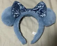 ディズニー　ブルー　カチューシャ　ミニー