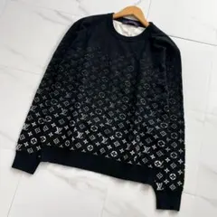 【極美品】ルイヴィトン モノグラムグラディエントニット ブラック Mのサムネイル