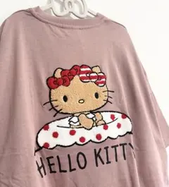 新品未使用 サンリオ 日焼け キティちゃん サガラ刺繍 半袖 Tシャツ Lのサムネイル