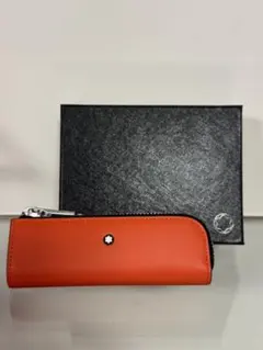 ⭐️モンブラン⭐️ボルドー色⭐️本革製セパレート型ペンポーチ