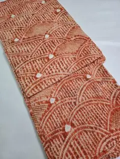 【24時間以内発送】新古品 着物 羽織り 総絞り 絞り 正絹 オレンジ系 極美品