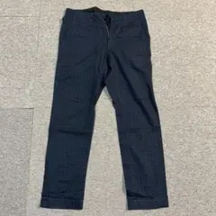 United Arrows ダークブルー パターン スラックス