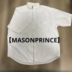 【MASONPRINCE】オーバーサイズ ジップアップ ワークシャツ