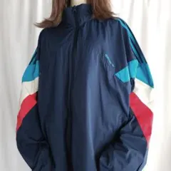 adidas アディダス ナイロンジャケット 切替 トラックジャケット 古着