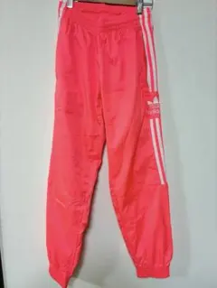 【美品】adidas アディダス xsサイズ トラックパンツ 長ズボン ピンク