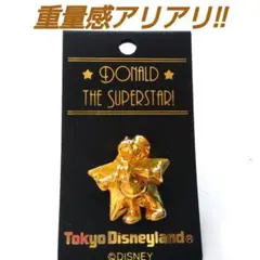 ✫Disney✫スーパースタードナルドダック✫ ピンバッジ ゴールド・限定未使用