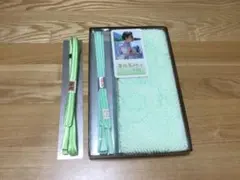 ☆新品　未使用　明るいグリーン　帯締め帯揚げセットと帯締め　絹100%
