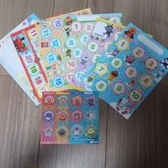 アンパンマン ごほうびシール台紙6枚＋きんぴかシール12枚　2セット555円
