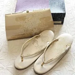 和装小物 草履 バッグ セット ゴールド 御所車柄 冠婚 卒業式 入学式