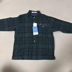 familiar 長袖シャツ 120 ダークグリーンチェック