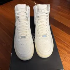 NIKE W AF1 SCULPT ホワイトレザー ハイカットスニーカー