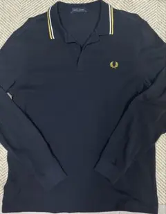 FRED PERRY ネイビー 長袖ポロシャツ S - メルカリ