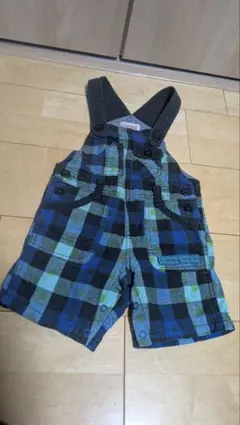 Branshes チェック柄オーバーオール 90