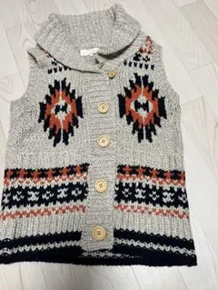 ノルディック柄 ニットベスト Mサイズ