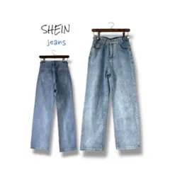 【完売品】SHEIN シーイン ウォッシュ ジーンズ ベルト調節付き