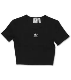 【adidas/アディダス】ショート丈リブピタTシャツ　Mサイズ