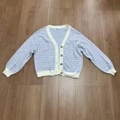 【値下げ】ハニーズ　チェック柄　ニットカーディガン