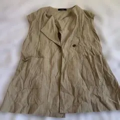 w closet ベージュ ノースリーブベスト