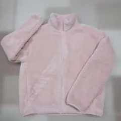 【美品】UNIQLO ピンク もこもこ フリース フルジップ レディース M