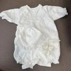 プチファミ　ホワイトセレモニースーツ 帽子・リボン付き