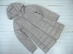 101181 ユニクロ　ダウンコート　ベージュ　サイズS