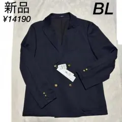 アオキ　パジャマスーツプレミアム　BL紺　モクロディメタルボタンダブルブレザー