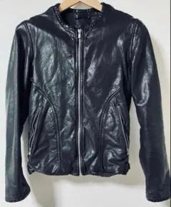 定価128940円 varde77 レザー ジャケット ライダース ブラック