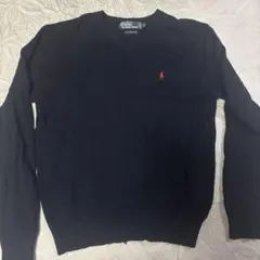 Ralph Lauren ネイビー Vネックセーター