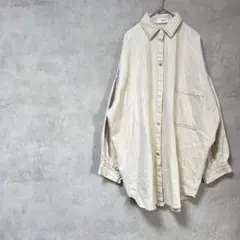 セレクトモカ　綿100%　シャツ　長袖　白　ジャケット　厚手　コットン　秋冬