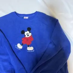 Disney ミッキーマウス スウェット XL 青
