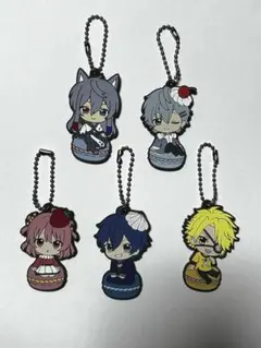 カラフルピーチ　ラバーマスコット　カラフルマカロン　5個セット