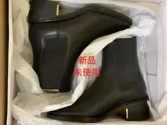 EVOL 本革ヒールゴールドプレート　サイドゴアブーツ