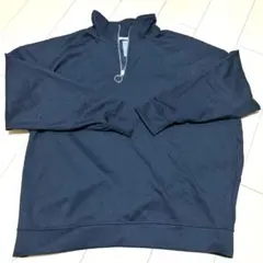 ハーフジップ　黒　韓国系