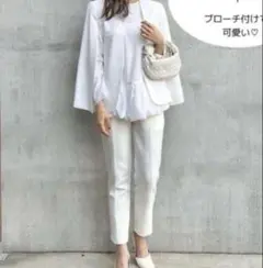 ザラ　ノーカラーケープジャケット