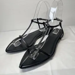 【美品】AZUL BY MOUSSY ポインテッドトゥ Tストラップ