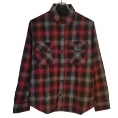 メンズビギCollective オンブレチェックウールシャツ M