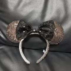 ディズニー カチューシャ ミニー スパンコール ブラウン