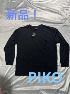 【新品】PIKO ブラック 長袖Tシャツ Mサイズ ポケット付き
