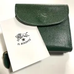 【IL BISONTE】二つ折りウォレット：緑