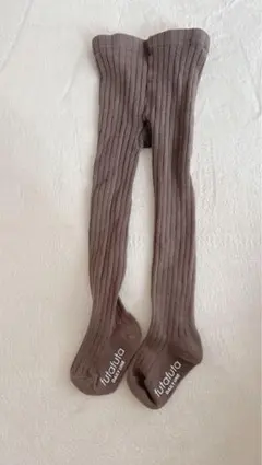 futafuta リブ編みブラウンベビータイツ　85cm