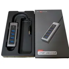 USB4ポートハブ　USB3.0 TypeA SET M SPACE