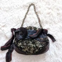 美品✨ジャマンピュエッシュ　トートバッグ　ショルダー　スパンコール　リボン