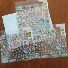 サンリオ/キャラMIX きらきらシール300ピース：100P×3枚2019年製