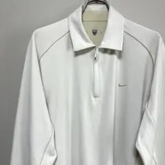 ナイキ NIKE golf ゴルフ 長袖ポロシャツ ロンT シャツ 白Mホワイト