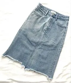 【美品】MOUSSY デニムスカート サイズ1 ライトブルー