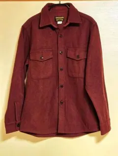 【TEMPTATION】 シャツ ジャケット ウール混　バーガンディ　M