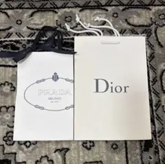 PRADA Dior ショップ袋 2枚セットのサムネイル