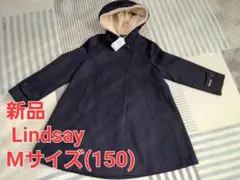 新品　Lindsay紺色フード付きコートMサイズ(150)値下げ❗