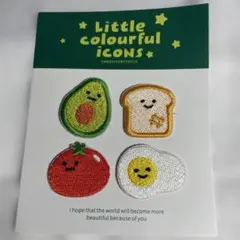 刺繍パッチセット アボカド トースト トマト 目玉焼き
